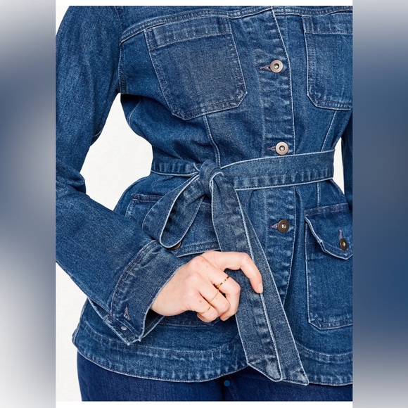 Old Navy Tie-Waist Jean Utility Jacket - Picture 2 of 12